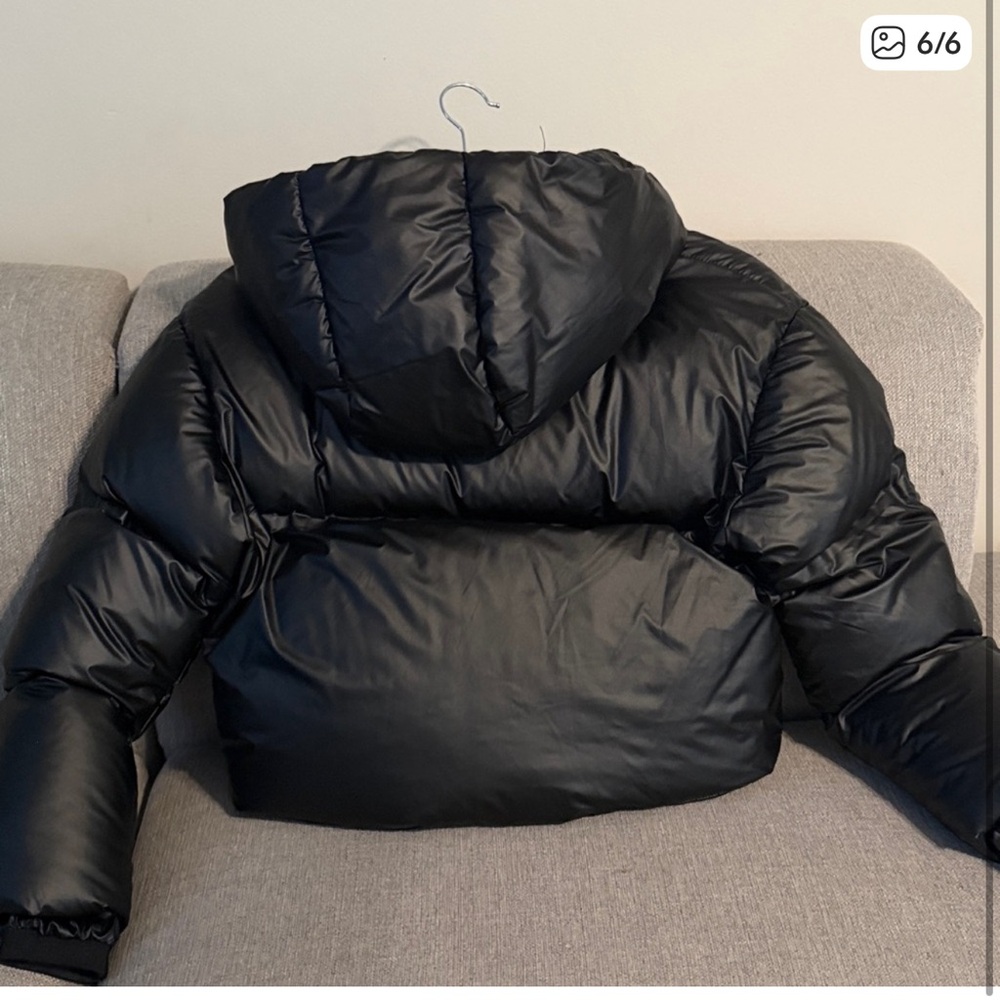 Prada Black Puffer Jacket with Red Details size large WITH TAGS - Picture 4 of 4